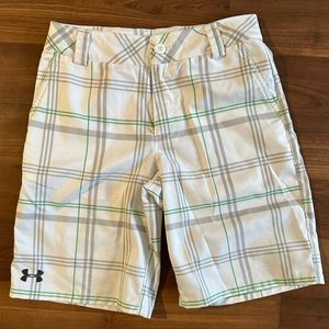 NWOT Under Armour Youth Plaid Nike Golf Shorts